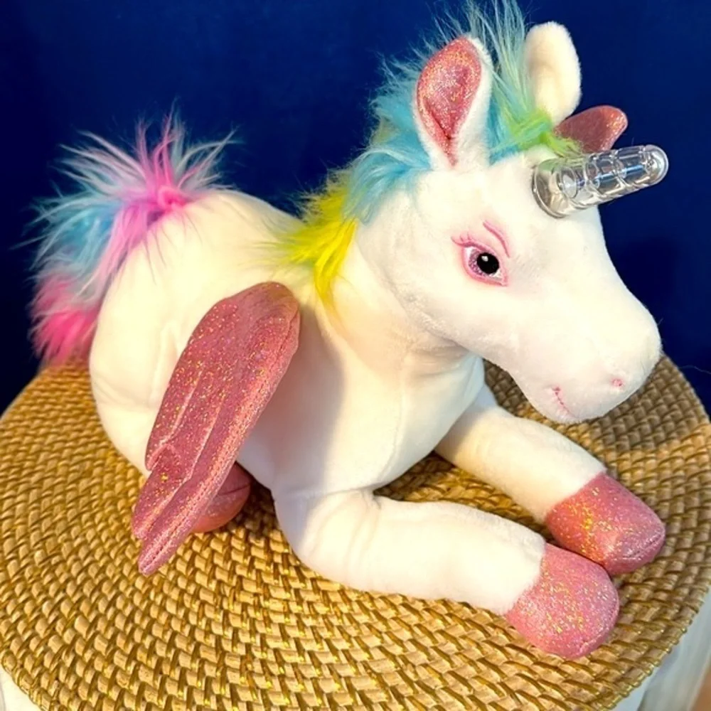 NWOT Dazmers Unicorn Musical Stuffed Animal with Flapping Wings and Lights